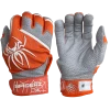 2022 Spiderz PRO Model Batting Gloves: Orange/White -Outlet Fielding Gloves Store 2022SpiderzPRO Orange White