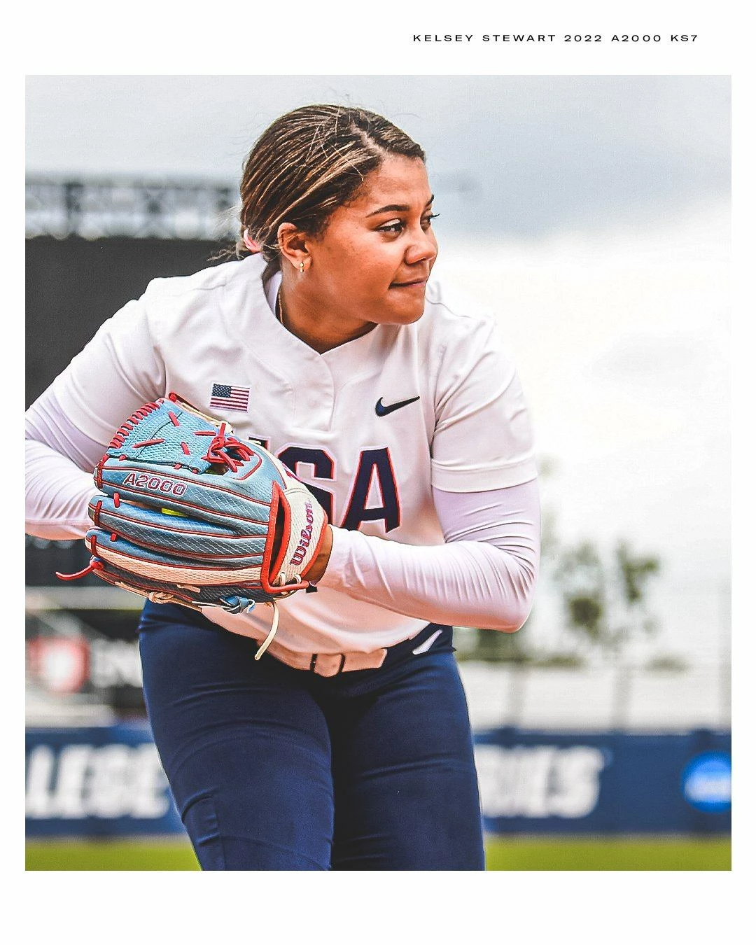 2022 Wilson A2000 Kelsey Stewart KS7 GM 12" Fastpitch Glove: WTA20RF22KS7 6 2022 Wilson A2000 Kelsey Stewart KS7 GM 12" Fastpitch Glove: WTA20RF22KS7 - Image 4