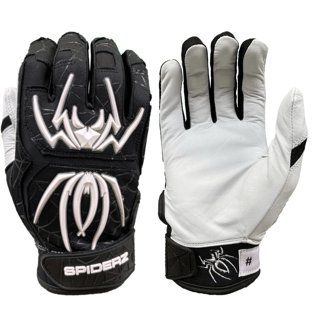 2022 Spiderz ENDITE Batting Gloves: Black And White 3 2022 Spiderz ENDITE Batting Gloves: Black And White