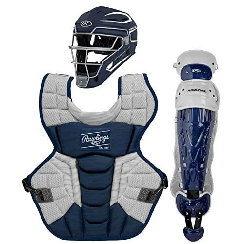 Rawlings Youth Navy/White VELO 2.0 Catcher's Gear Box Set: CSV2Y-N/W 3 Rawlings Youth Navy/White VELO 2.0 Catcher's Gear Box Set: CSV2Y-N/W