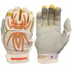 2020 Spiderz Endite Batting Gloves: COLLINS Signature Model White/Gold