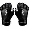 Bruce Bolt PREMIUM PRO Chrome Series Short Cuff Batting Gloves: Black -Outlet Fielding Gloves Store BB SC CHRB1
