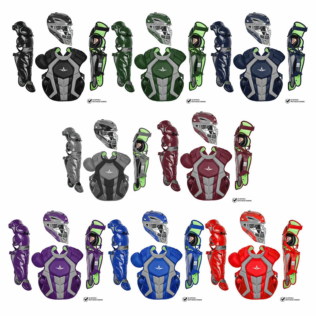 All-Star S7 AXIS (Adult) Catcher's Kit NOCSAE APPROVED: CKCCPRO1X 3 All-Star S7 AXIS (Adult) Catcher's Kit NOCSAE APPROVED: CKCCPRO1X