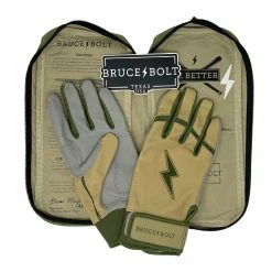 Bruce Bolt Premium Pro Military Series Short Cuff Batting Gloves: Beige -Outlet Fielding Gloves Store IMG 0887