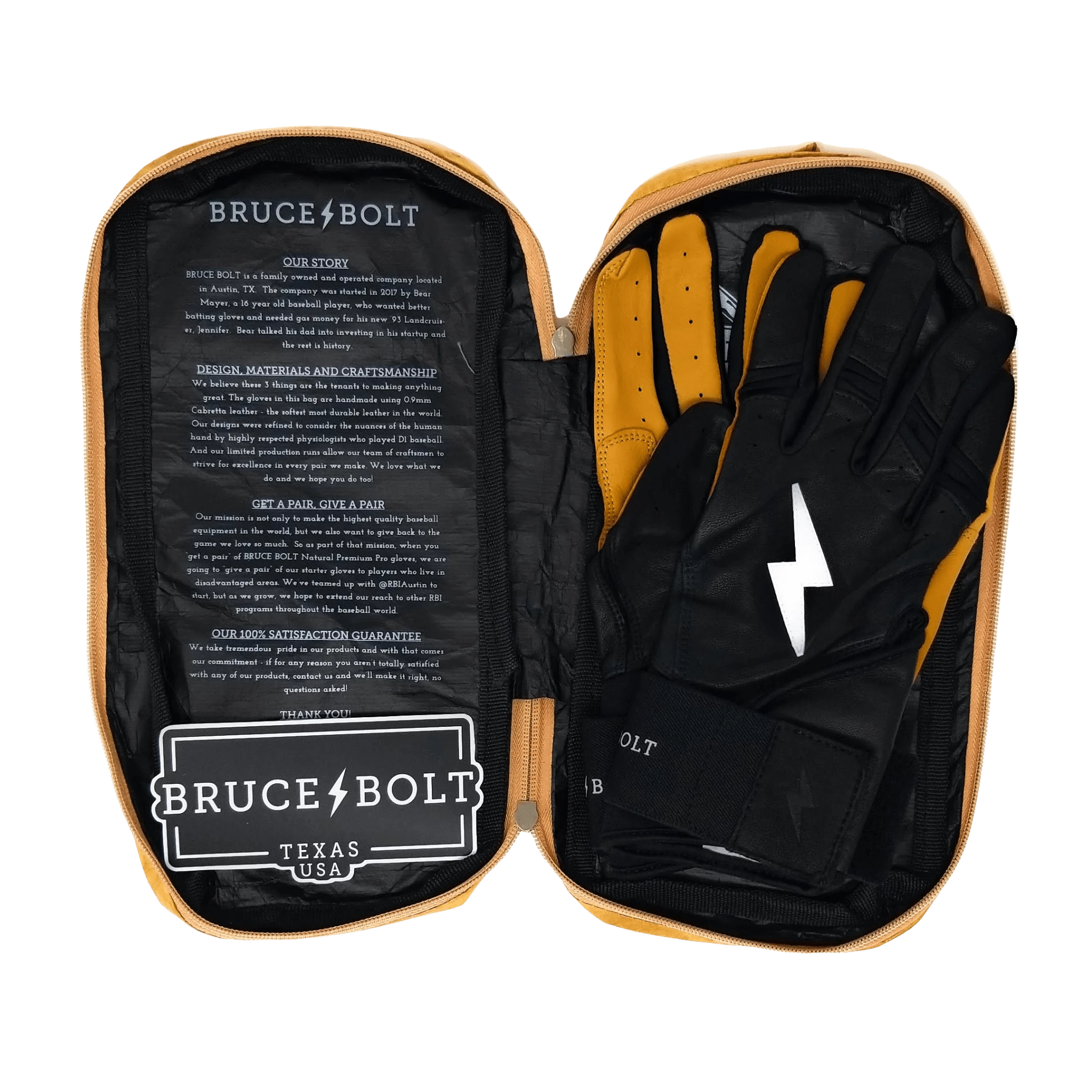 Bruce Bolt PREMIUM PRO Long Cuff Batting Gloves: Black 7 Bruce Bolt PREMIUM PRO Long Cuff Batting Gloves: Black - Image 5