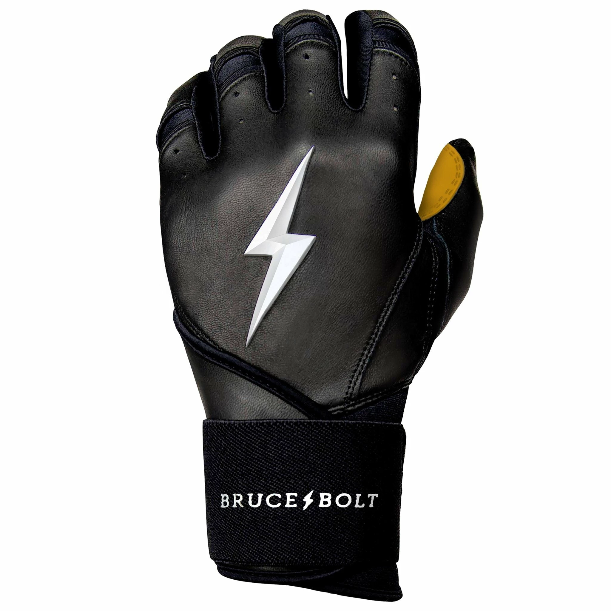 Bruce Bolt PREMIUM PRO Long Cuff Batting Gloves: Black 8 Bruce Bolt PREMIUM PRO Long Cuff Batting Gloves: Black - Image 6