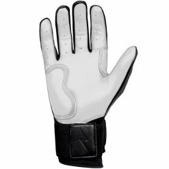 Bruce Bolt PREMIUM PRO Chrome Series Long Cuff Batting Gloves: Black -Outlet Fielding Gloves Store LC CHRB PALM
