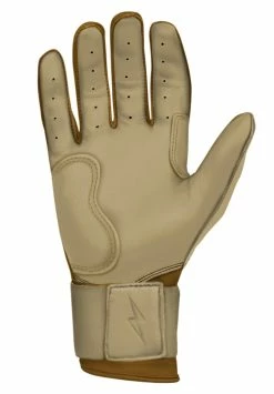 Bruce Bolt PREMIUM PRO Gold Series Batting Gloves: Long Cuff -Outlet Fielding Gloves Store LC GLD PALM