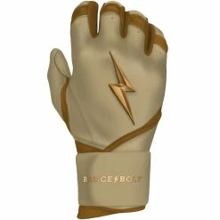 Bruce Bolt PREMIUM PRO Gold Series Batting Gloves: Long Cuff -Outlet Fielding Gloves Store LC GLD RIGHT