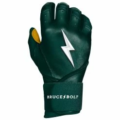 Bruce Bolt PREMIUM PRO Long Cuff Batting Gloves: Green -Outlet Fielding Gloves Store LC GRNG RIGHT