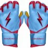 Bruce Bolt PREMIUM PRO BADER Series Long Cuff Batting Gloves: Baby Blue -Outlet Fielding Gloves Store LC HBB HERO