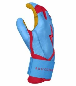 Bruce Bolt PREMIUM PRO BADER Series Long Cuff Batting Gloves: Baby Blue 13 Bruce Bolt PREMIUM PRO BADER Series Long Cuff Batting Gloves: Baby Blue -Outlet Fielding Gloves Store LC HBB SIDE