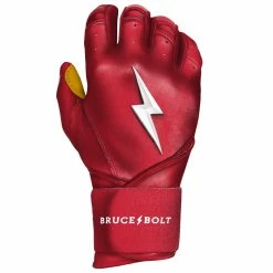 Bruce Bolt PREMIUM PRO Long Cuff Batting Gloves: Red 12 Bruce Bolt PREMIUM PRO Long Cuff Batting Gloves: Red -Outlet Fielding Gloves Store LC REDG RIGHT