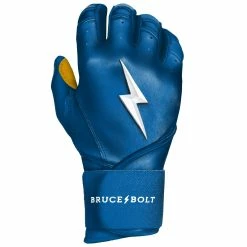 Bruce Bolt PREMIUM PRO Long Cuff Batting Gloves: Royal -Outlet Fielding Gloves Store LC ROYG RIGHT