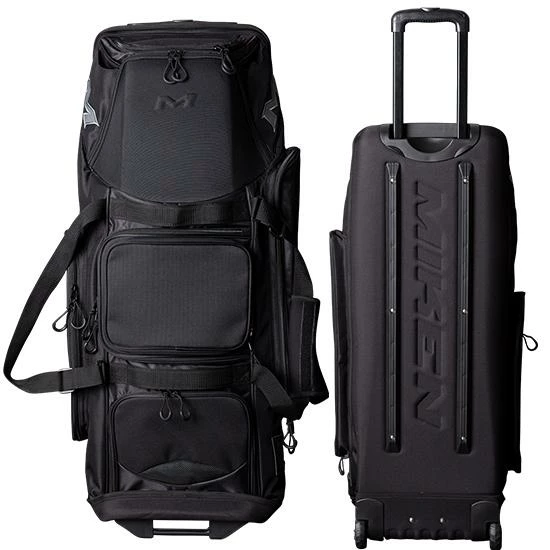 Miken MKMK7X Black Pro Wheeled Roller Bat Bag: MKMK7X-PRO-BLK 3 Miken MKMK7X Black Pro Wheeled Roller Bat Bag: MKMK7X-PRO-BLK
