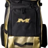 2022 Miken MK7X Baseball & Softball Backpack (Freak Gold Series): MKMK7X-BP-GLD -Outlet Fielding Gloves Store MKMK7x BPGOLD