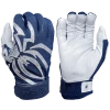 2022 Spiderz PRIZM Batting Gloves: Navy Blue/Silver