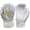 2022 Spiderz PRIZM Batting Gloves: White/Gold -Outlet Fielding Gloves Store PRIZM WhiteGold