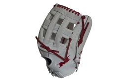 Miken Pro Series 13.5" Slow Pitch Fielding Glove - White/Scarlet: PRO135WS 9 Miken Pro Series 13.5" Slow Pitch Fielding Glove - White/Scarlet: PRO135WS -Outlet Fielding Gloves Store PRO135WS SIDE 1