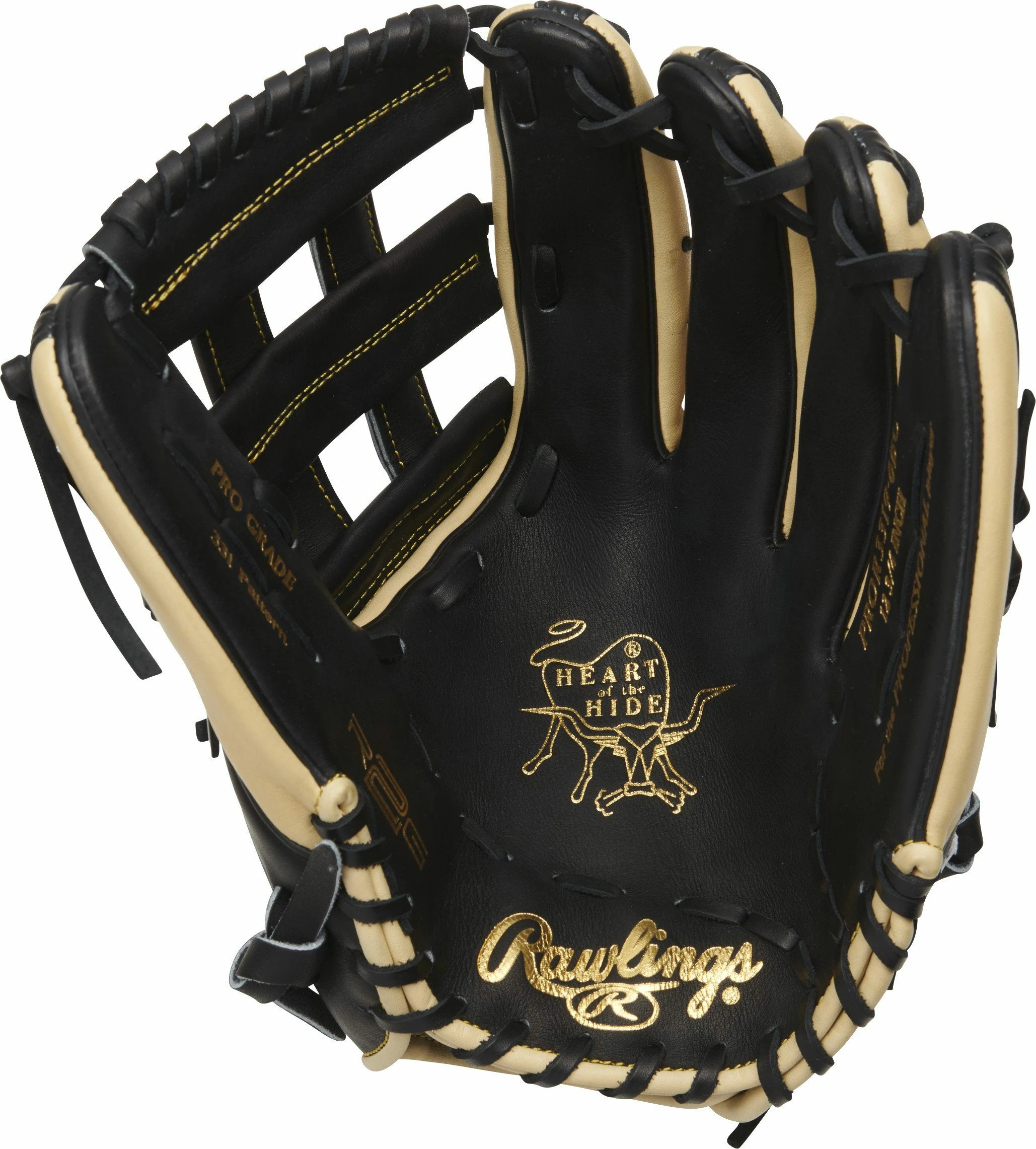 Rawlings Heart Of The Hide R2G 12.75" Outfield Baseball Glove: PROR3319-6BC 4 Rawlings Heart Of The Hide R2G 12.75" Outfield Baseball Glove: PROR3319-6BC - Image 2