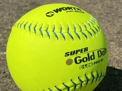 Worth 12" Super Gold Dot PRO M USSSA Slowpitch Softballs (Dozen): UM12CY -Outlet Fielding Gloves Store PhotoMar11 121056PM