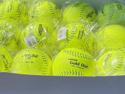 Worth 12" Super Gold Dot PRO M USSSA Slowpitch Softballs (Dozen): UM12CY -Outlet Fielding Gloves Store PhotoMar11 121104PM