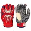 2021 Spiderz HYBRID Batting Gloves: Red/Navy Blue/White -Outlet Fielding Gloves Store RedNavy