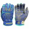 2021 Spiderz HYBRID Small Batch Batting Gloves: Royal/Turquoise/Yellow 2 2021 Spiderz HYBRID Small Batch Batting Gloves: Royal/Turquoise/Yellow -Outlet Fielding Gloves Store RoyalBlueYellowTurquoise