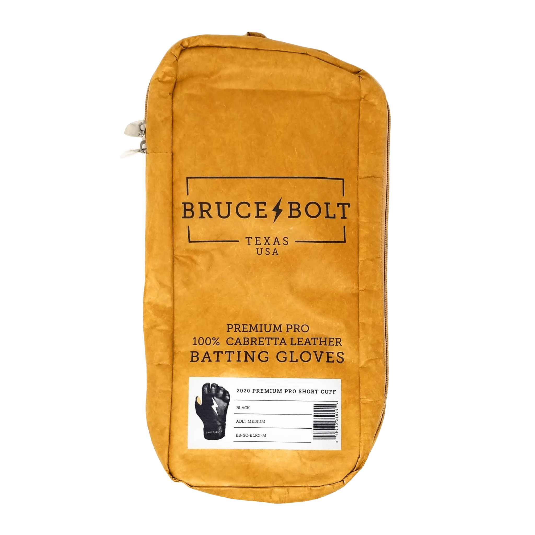 Bruce Bolt PREMIUM PRO Short Cuff Batting Gloves: Black 9 Bruce Bolt PREMIUM PRO Short Cuff Batting Gloves: Black - Image 7