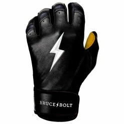 Bruce Bolt PREMIUM PRO Short Cuff Batting Gloves: Black 19 Bruce Bolt PREMIUM PRO Short Cuff Batting Gloves: Black -Outlet Fielding Gloves Store SC BLKG LEFT