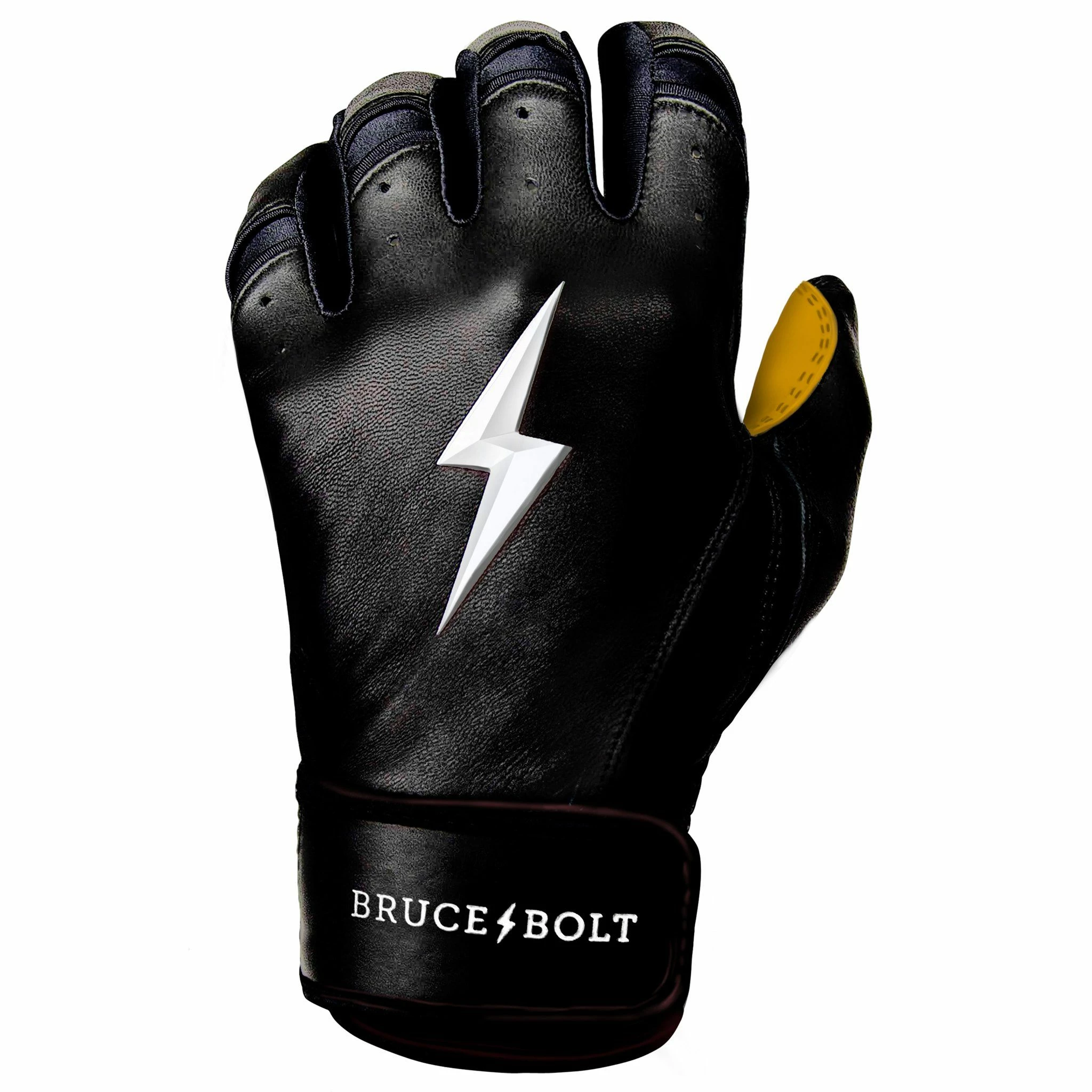 Bruce Bolt PREMIUM PRO Short Cuff Batting Gloves: Black 10 Bruce Bolt PREMIUM PRO Short Cuff Batting Gloves: Black - Image 8