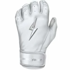 Bruce Bolt PREMIUM PRO Chrome Series Short Cuff Batting Gloves: White 15 Bruce Bolt PREMIUM PRO Chrome Series Short Cuff Batting Gloves: White -Outlet Fielding Gloves Store SC CHRW LEFT