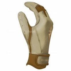 Bruce Bolt PREMIUM PRO Gold Series Batting Gloves: Short Cuff -Outlet Fielding Gloves Store SC GLD SIDE
