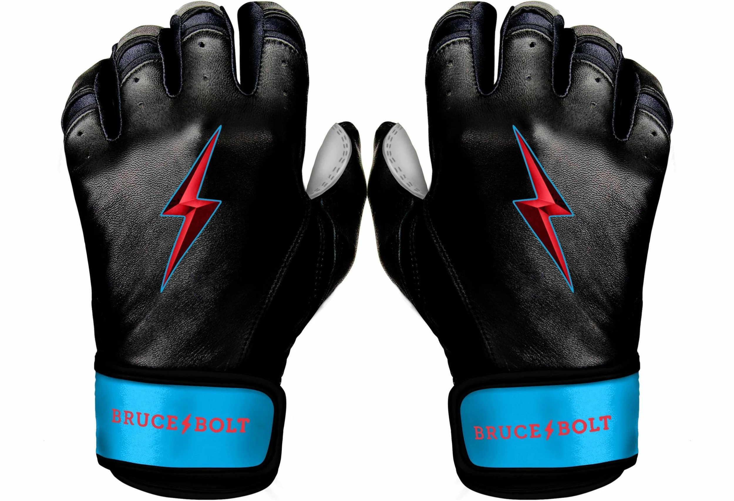 Bruce Bolt PREMIUM PRO BRINSON Series Short Cuff Batting Gloves: Black 3 Bruce Bolt PREMIUM PRO BRINSON Series Short Cuff Batting Gloves: Black