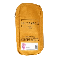 Bruce Bolt PREMIUM PRO Short Cuff Batting Gloves: Red -Outlet Fielding Gloves Store SC REDG BAG