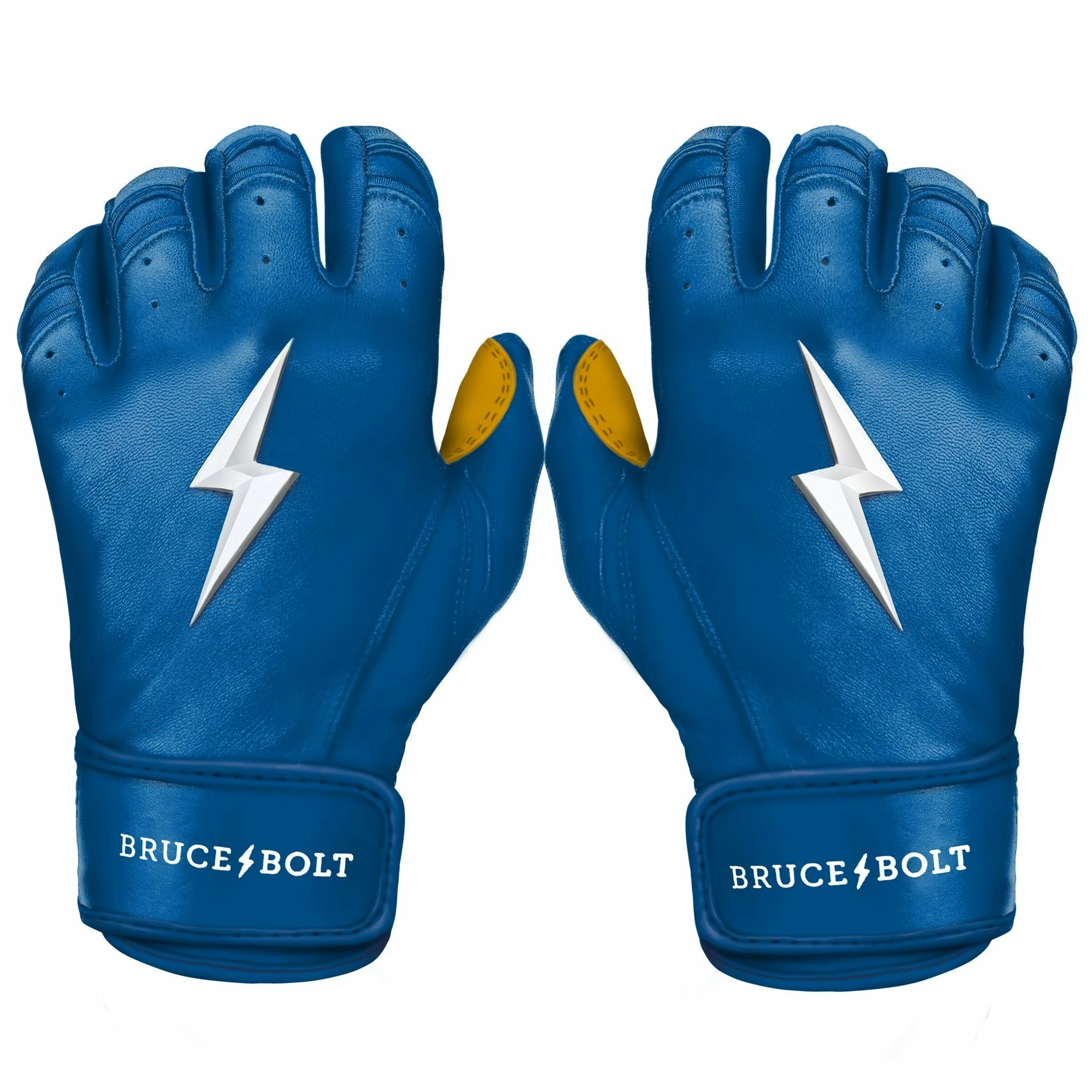 Bruce Bolt PREMIUM PRO Short Cuff Batting Gloves: Royal 3 Bruce Bolt PREMIUM PRO Short Cuff Batting Gloves: Royal