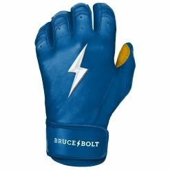 Bruce Bolt PREMIUM PRO Short Cuff Batting Gloves: Royal 19 Bruce Bolt PREMIUM PRO Short Cuff Batting Gloves: Royal -Outlet Fielding Gloves Store SC ROYG LEFT