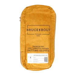 Bruce Bolt PREMIUM PRO Short Cuff Batting Gloves: White -Outlet Fielding Gloves Store SC WHTG BAG