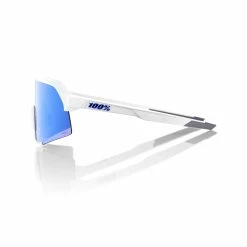 100% S3 Sunglasses Matte White - HiPER Blue Multilayer Mirror Lens -Outlet Fielding Gloves Store SP21 S3 60005 00006 PROFILE