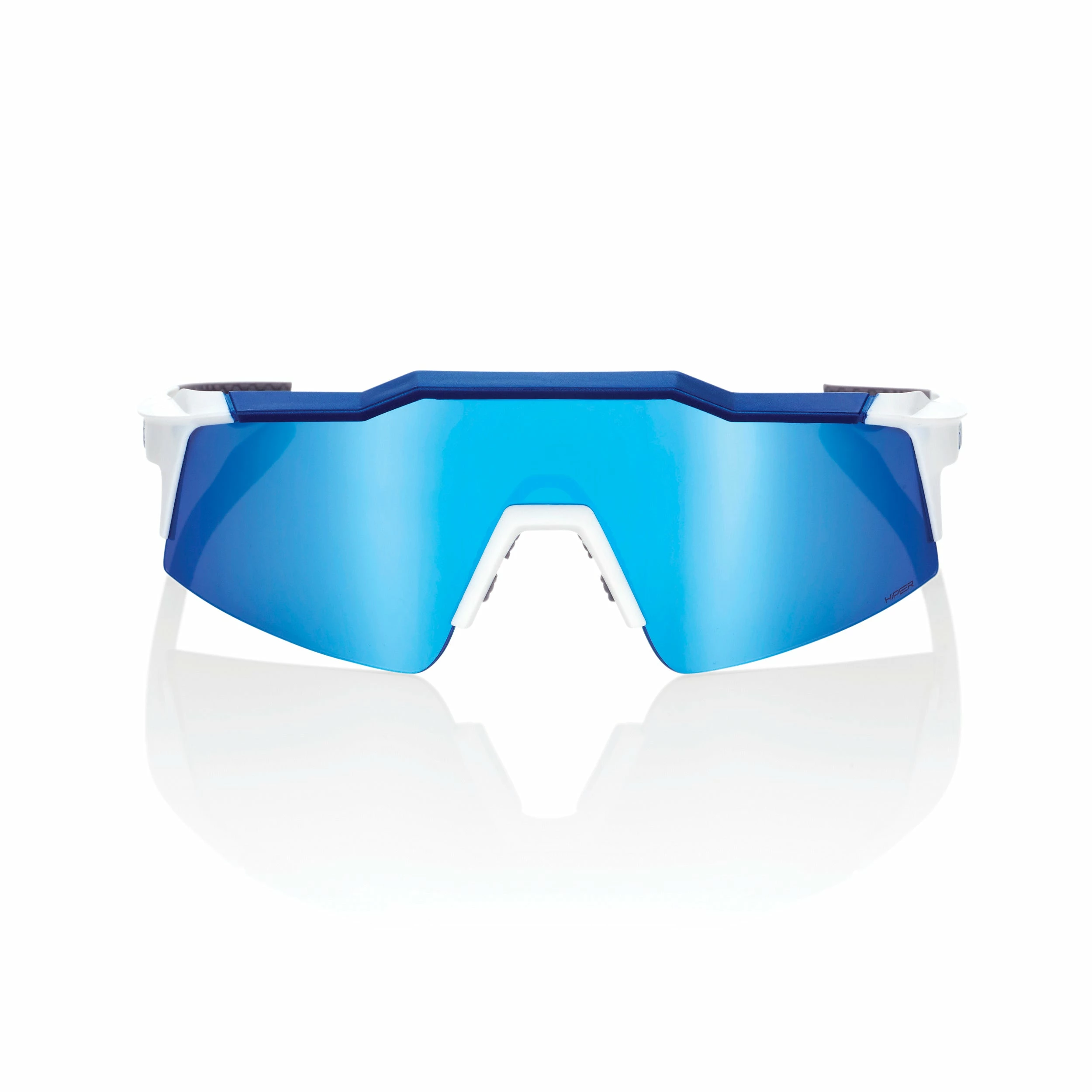 100% SPEEDCRAFT SL Matte White - HiPER Blue Multilayer Mirror Lens 4 100% SPEEDCRAFT SL Matte White - HiPER Blue Multilayer Mirror Lens - Image 2