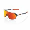 100% S2 Sunglasses Soft Tact Grey Camo - HiPER Red Multilayer Mirror Lens