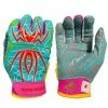 2021 Spiderz HYBRID Small Batch Batting Gloves: Wild Thing' -Outlet Fielding Gloves Store TurquoiseRedPinkYellow