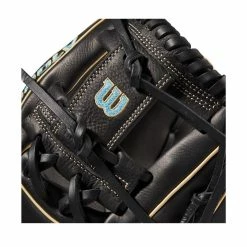 2022 Wilson A1000 DP15 11.5" Infield Baseball Glove: WTA10RB22DP15 -Outlet Fielding Gloves Store WBW100132 4 A1000 DP15 IF 115 Blue Black Blonde.png.cq5dam.web .1200.1200