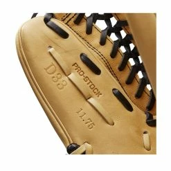 2022 Wilson A2000 D33 11.75" Pitcher's Baseball Glove: WTA20RB22D33 -Outlet Fielding Gloves Store WBW100393 6 A2000 Leather D33 1175 Blonde Black.png.cq5dam.web .1200.1200