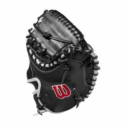 2022 Wilson A2000 M1DSS 33.5" Catcher's Mitt: WTA20RB22M1DSS -Outlet Fielding Gloves Store WBW100401 2 A2000 M1D C 335 Black White Red.png.cq5dam.web .1200.1200