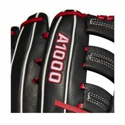 2022 Wilson A1000 PF1892 12.25" Outfield Baseball Glove: WTA10RB22PF1892 -Outlet Fielding Gloves Store WBW100407 5 A1000 PF 1892 OF 1225 Black White Red.png.cq5dam.web .1200.1200