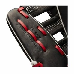 2022 Wilson A1000 PF1892 12.25" Outfield Baseball Glove: WTA10RB22PF1892 -Outlet Fielding Gloves Store WBW100407 6 A1000 PF 1892 OF 1225 Black White Red.png.cq5dam.web .1200.1200