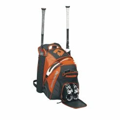 DeMarini VooDoo Rebirth Equipment Backpack (Multiple Colors): WTD9105 -Outlet Fielding Gloves Store WTD9105OR Voodoo Rebirth Backpack Orange Stuffed