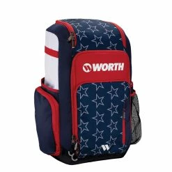 Worth Pro Slowpitch Backpack: WBA004 -Outlet Fielding Gloves Store WorthProSlowpitchBackpack WBA004 Stars and Stripes