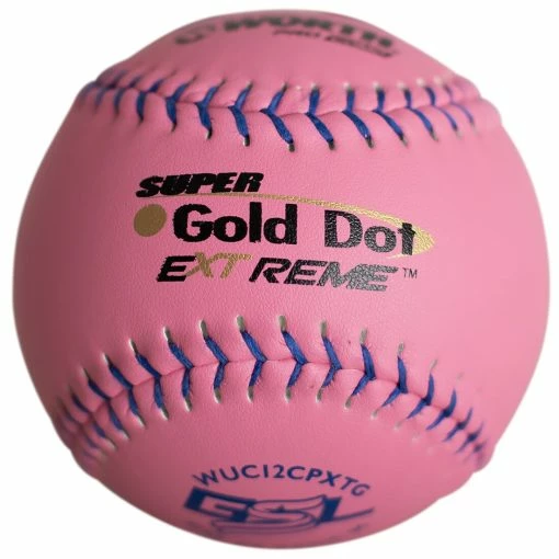 Worth Pink 12" GSL Super Gold Dot Extreme 40/325 Slowpitch Softballs (Dozen): WUC12CPXTG -Outlet Fielding Gloves Store Worth GSL PINK Softball WUC12CPXTG